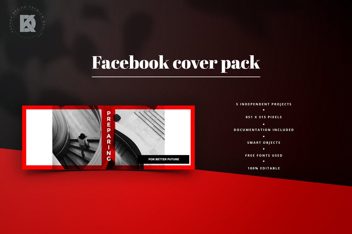 商务公司社交平台Facebook封面设计模板第一素材精选 Corporate Facebook Cover Pack插图(3)