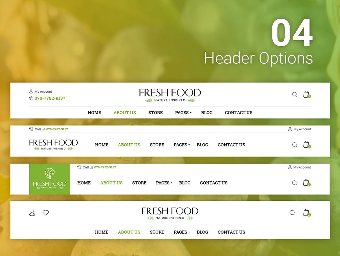 有机食品/蔬果网上商城HTML模板第一素材精选下载 Fresh Food – Organic Food/Fruit HTML Template插图(4)