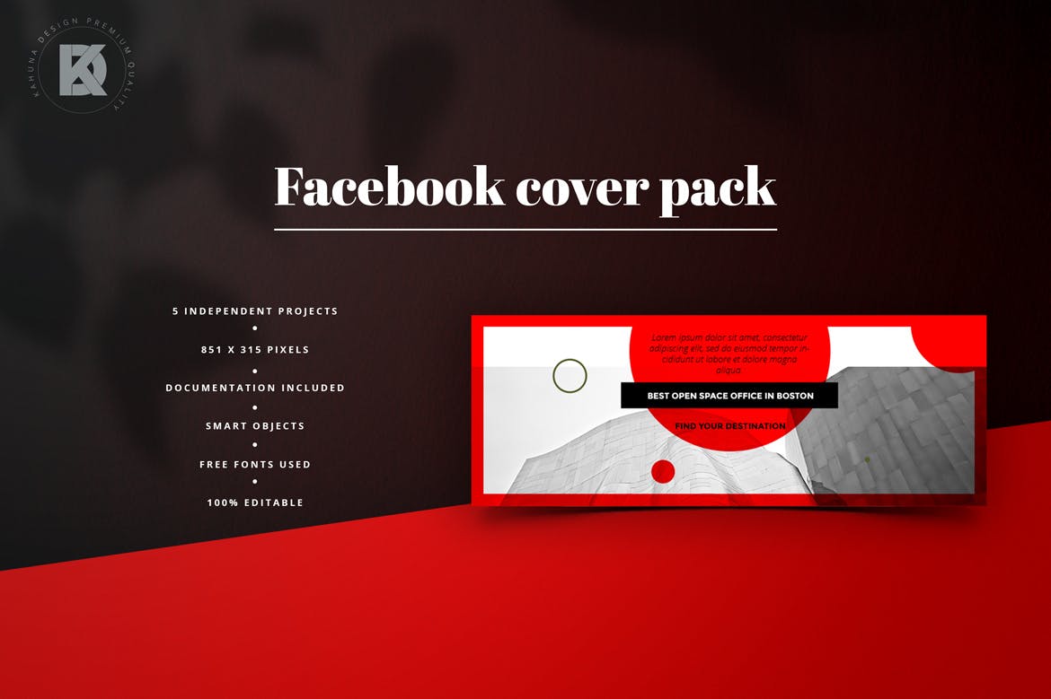 商务公司社交平台Facebook封面设计模板第一素材精选 Corporate Facebook Cover Pack插图(4)