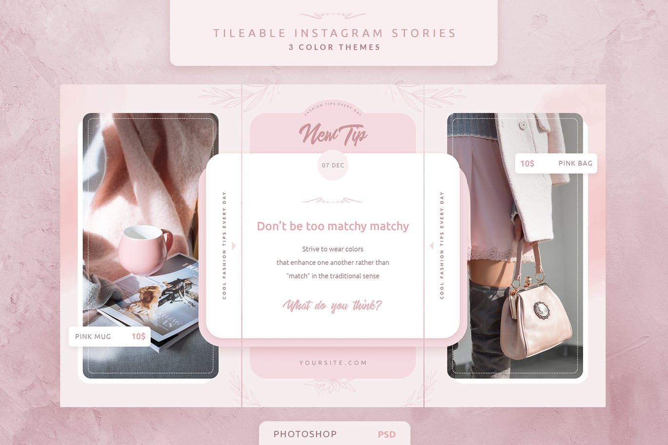 创意三列式Instagram社交品牌故事设计模板第一素材精选 Tileable Instagram Stories插图