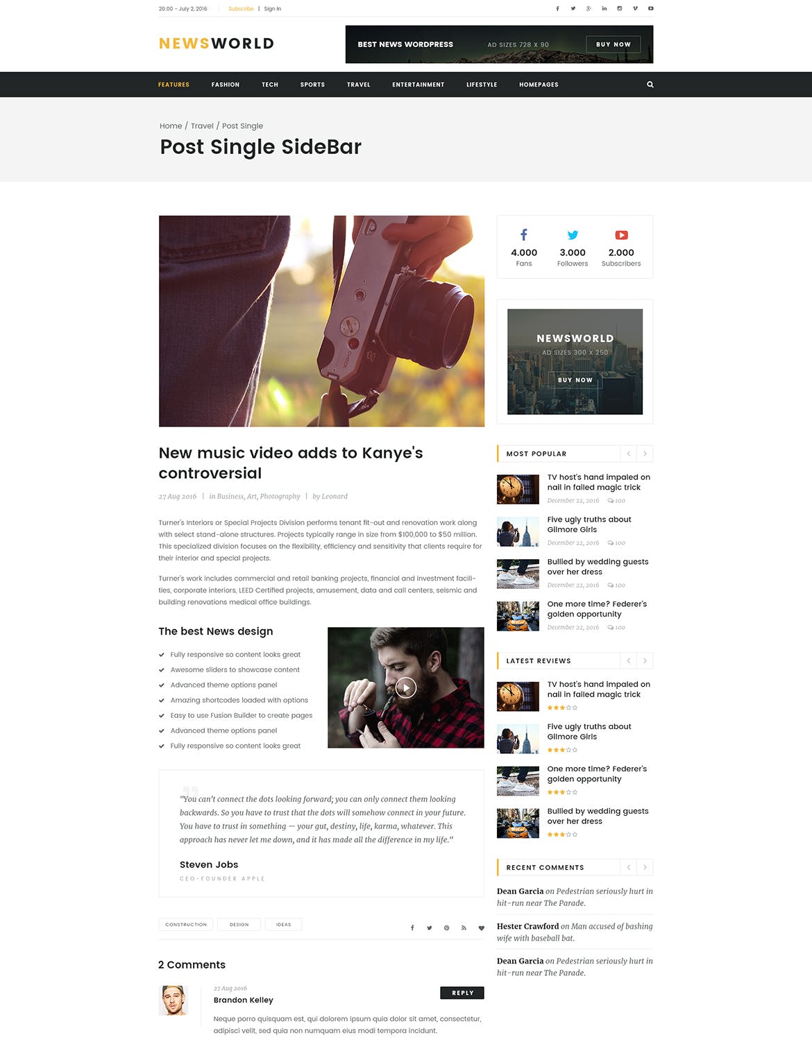 新闻资讯杂志类网站设计HTML模板蚂蚁素材精选 Newsworld | Mutil-Concept Magazine HTML5 Template插图(12)