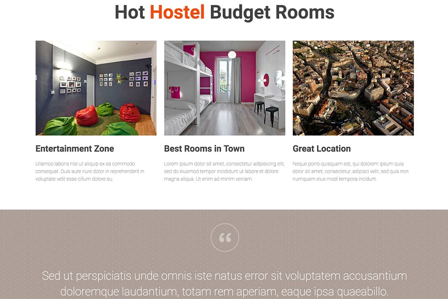 热门酒店民宿预订网站Joomla模板第一素材精选 Hot Hostel插图(4)