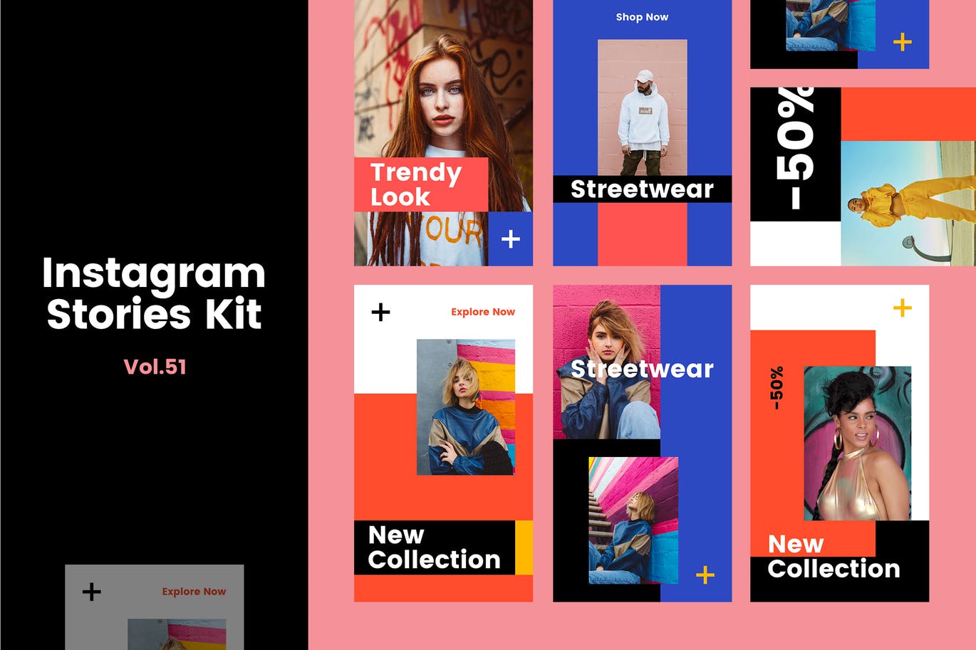 奢侈品牌Instagram社交平台品牌故事设计素材包v51 Instagram Stories Kit (Vol.51)插图