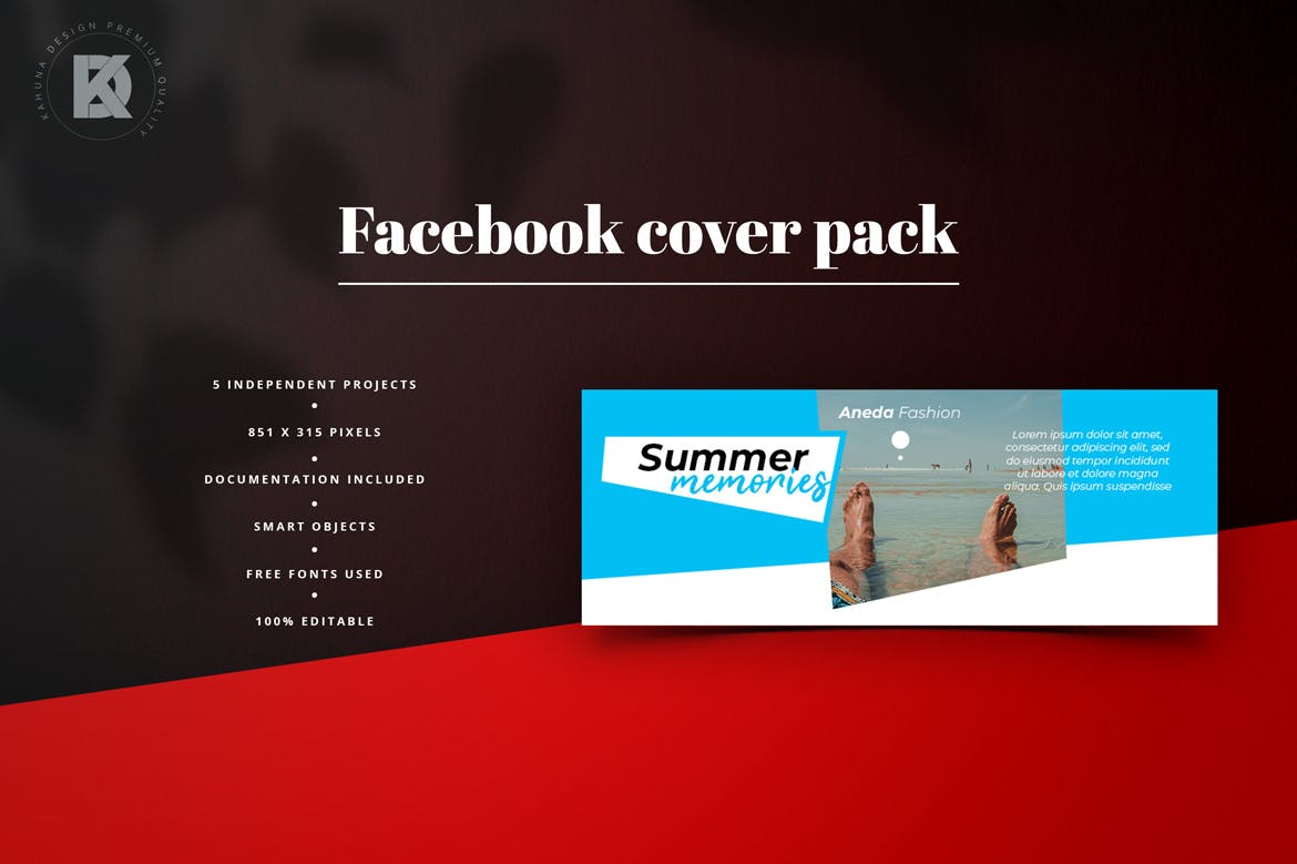 5款Facebook主页促销广告封面设计模板蚂蚁素材精选 Facebook Cover Pack插图(4)