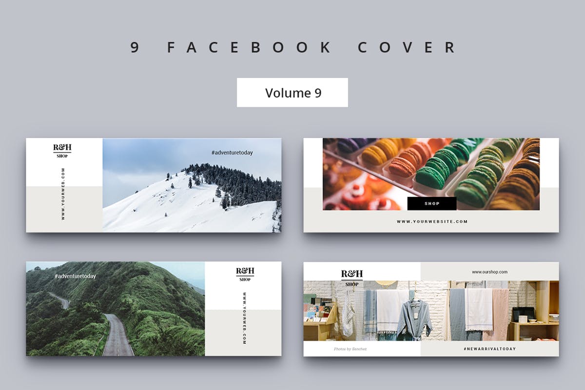 现代时尚Facebook脸书网封面设计模板大洋岛精选素材Vol.9 Facebook Cover Vol. 9插图