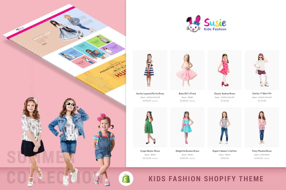 儿童服饰外贸电商Shopify主题 Susie | Kids Fashion Sectioned Shopify Theme插图