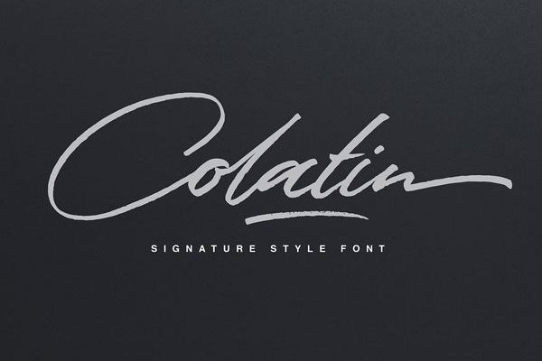 一款洒脱自由手写英文字体 Colatin Script缩略图 一款洒脱自由手写英文字体 Colatin Script