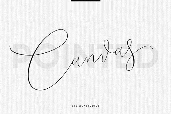 飘逸优雅手写字体Canvas Pointed Script缩略图 飘逸优雅手写字体Canvas Pointed Script