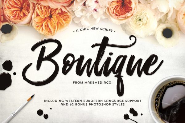 画笔手写英文字体 Boutique Script + PSD Styles缩略图 画笔手写英文字体 Boutique Script + PSD Styles