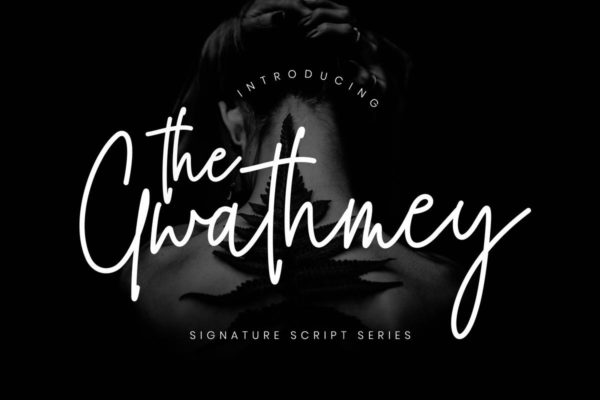 优雅签名书法英文字体 The Gwathmey Signature Script