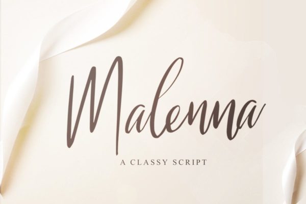时尚英文手写字体下载 Malenna Script缩略图 时尚英文手写字体下载 Malenna Script