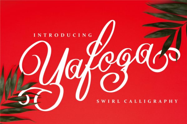 英文旋流书法创意字体下载 Yafoga – Swirl Calligraphy