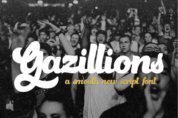 英文粗体书法字体&花式字体 Gazillions Script Font Duo