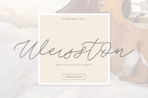 飘逸连笔钢笔书法字体下载 Weisston – Script Font