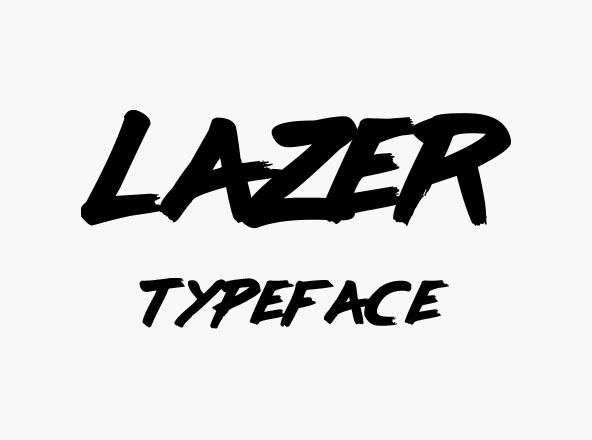 复古风画笔笔刷斜体英文字体 Lazer Free Font