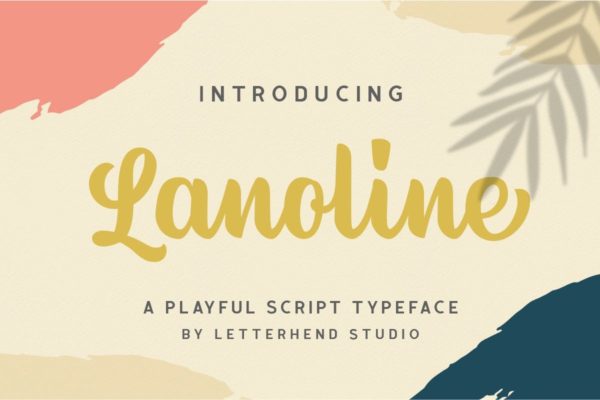 粗笔画英文连笔书法字体 Lanoline A Playful Script