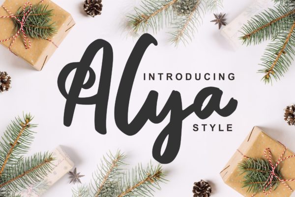 笔刷书法风格英文手写字体 Alya | Brush Style Font缩略图 笔刷书法风格英文手写字体 Alya | Brush Style Font