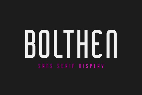 Logo商标/平面设计标题/包装设计英文无衬线字体 Bolthen – Sans Serif Display Typeface