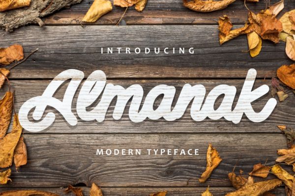 现代外观英文粗体草书艺术字体下载 Almanak – Modern Typeface
