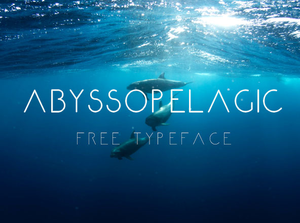 极简设计风格英文无衬线字体 Abyssopelagic Typeface