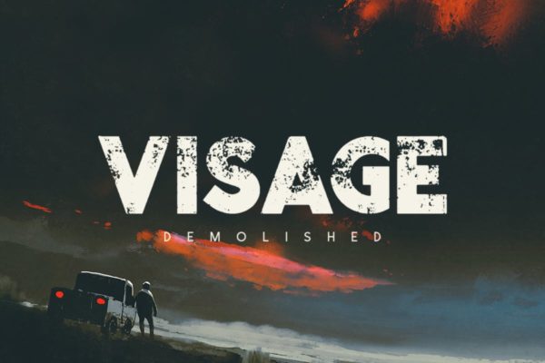 复古纹理装饰设计英文无衬线字体 Visage Demolished