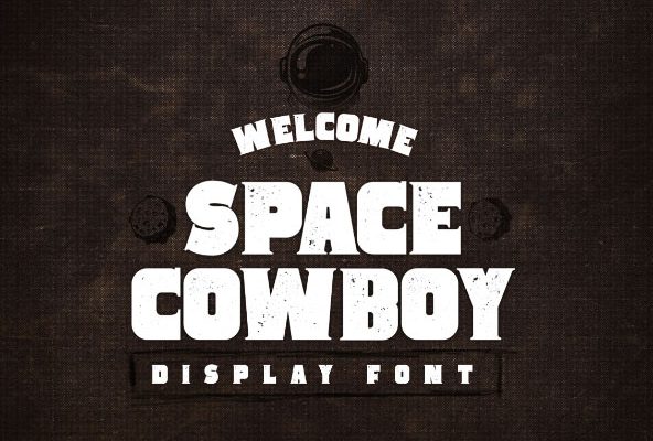 复古风格粗体英文衬线字体 Space Cowboy Typeface