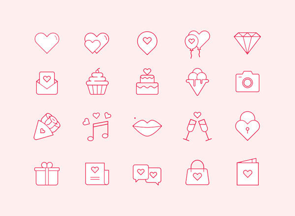 情人节手绘图标套装 St. Valentine’s Icon Set缩略图 情人节手绘图标套装 St. Valentine’s Icon Set