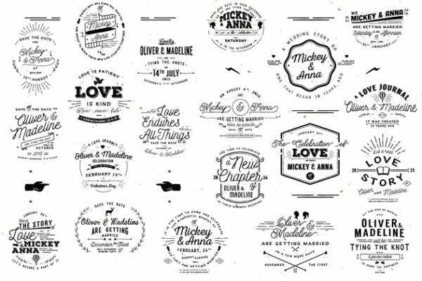 20款乡村风格婚礼徽章和贴纸 20 Rustic Wedding Badge & Stickers缩略图 20款乡村风格婚礼徽章和贴纸 20 Rustic Wedding Badge & Stickers