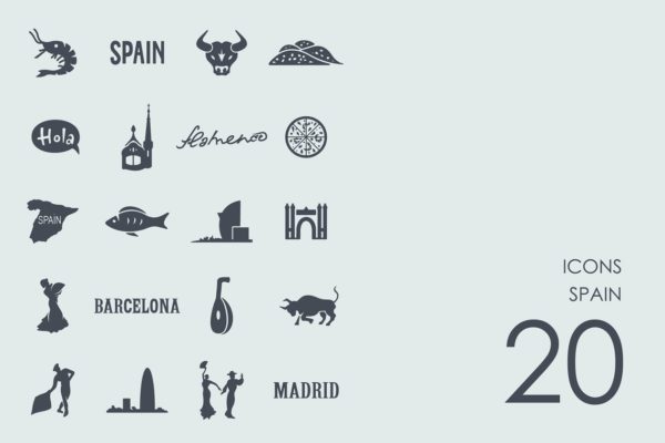 西班牙标志图标 Spain icons缩略图 西班牙标志图标 Spain icons