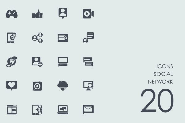社交媒体网络图标 Social network icons缩略图 社交媒体网络图标 Social network icons