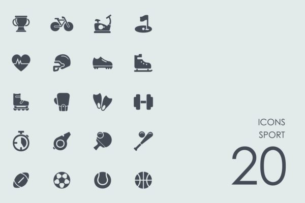 运动主题图标集 Sport icons缩略图 运动主题图标集 Sport icons