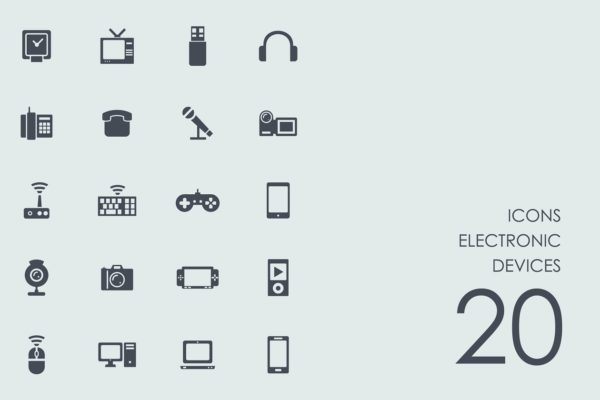 电子设备主题图标集 Electronic devices icons缩略图 电子设备主题图标集 Electronic devices icons
