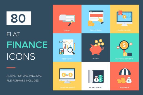80款金融经济矢量图标 80 Finance Vector Icons缩略图 80款金融经济矢量图标 80 Finance Vector Icons