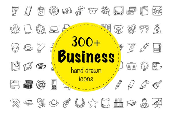 324款企业商务主题涂鸦图标 324 Business Doodle Icons缩略图 324款企业商务主题涂鸦图标 324 Business Doodle Icons
