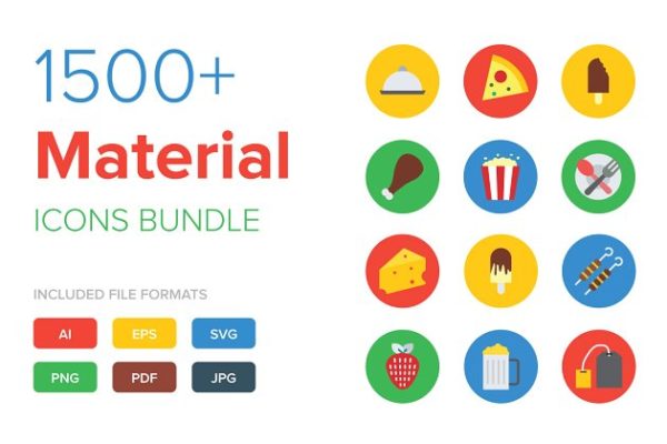 1500+谷歌设计标准多用途图标 1500+ Material Icons Bundle缩略图 1500+谷歌设计标准多用途图标 1500+ Material Icons Bundle
