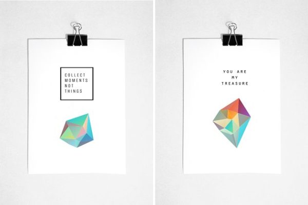 时尚潮人几何晶体图标 Crystals II