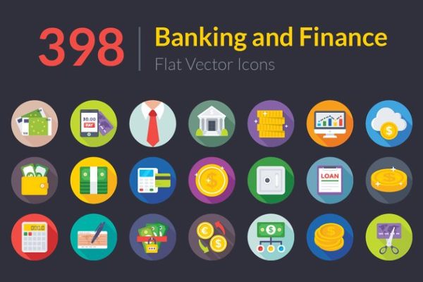 398个金融银行相关机构扁平化图标 398 Banking and Finance Flat Icons缩略图 398个金融银行相关机构扁平化图标 398 Banking and Finance Flat Icons