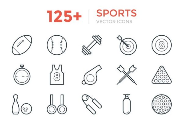 125+体育运动主题矢量ico图标 125+ Sports Vector Icons缩略图 125+体育运动主题矢量ico图标 125+ Sports Vector Icons
