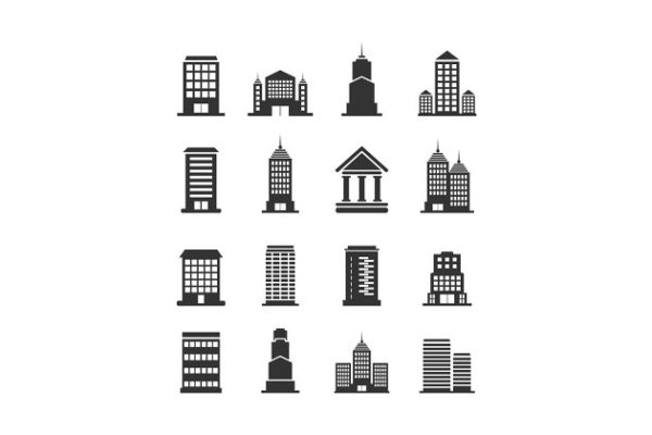 建筑大厦图形图标素材 Building office an icon缩略图 建筑大厦图形图标素材 Building office an icon