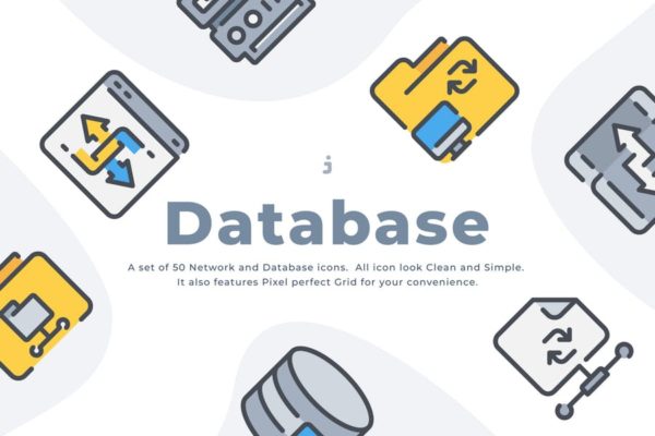 50枚网络与数据库矢量图标素材 50 Network and Database icon set缩略图 50枚网络与数据库矢量图标素材 50 Network and Database icon set