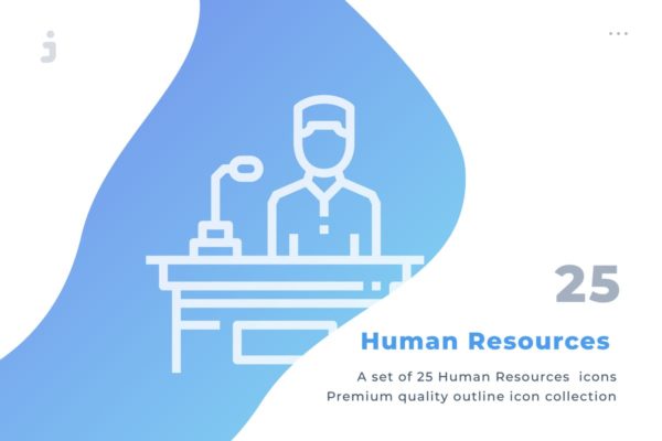 25枚人力资源线条图标素材 25 Human Resources icon set缩略图 25枚人力资源线条图标素材 25 Human Resources icon set