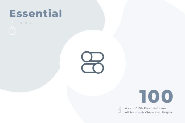 100枚极简主义黑色线框图标素材 100 Essential icon set – Material缩略图 100枚极简主义黑色线框图标素材 100 Essential icon set – Material