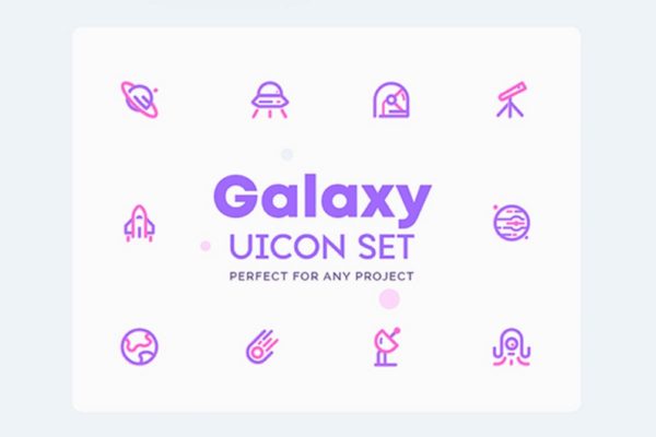 太空主题UI图标素材 UICON Galaxy Icons缩略图 太空主题UI图标素材 UICON Galaxy Icons