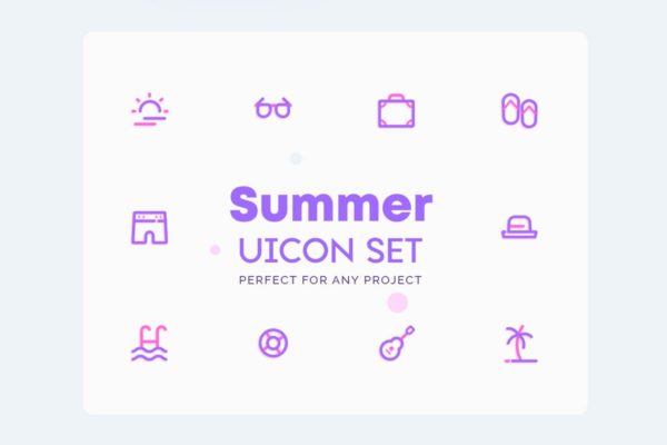 夏天主题UI图标素材 UICON Summer Icons缩略图 夏天主题UI图标素材 UICON Summer Icons