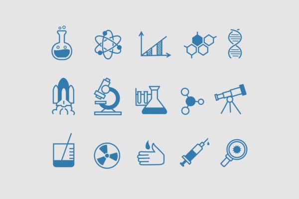 15枚自然科学涂鸦图标素材 15 Science Doodle Icons缩略图 15枚自然科学涂鸦图标素材 15 Science Doodle Icons