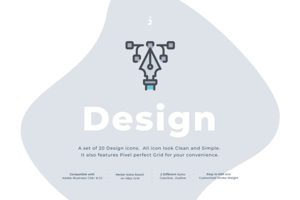 20枚设计工具矢量图标合集 20 Design icon set
