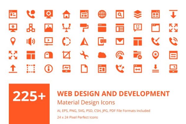 225+网页设计&开发图标素材 225+ Web Design and Development Icon缩略图 225+网页设计&开发图标素材 225+ Web Design and Development Icon
