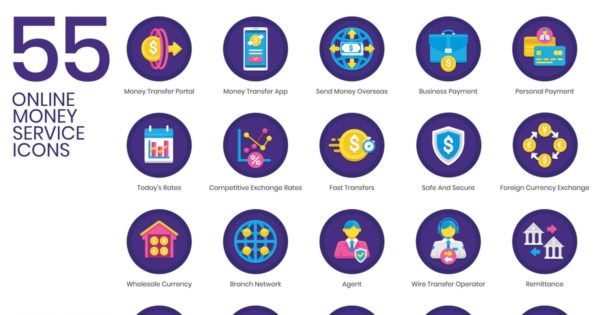 55枚在线金融服务主题图标素材 55 Online Money Service Icons | Orchid Series缩略图 55枚在线金融服务主题图标素材 55 Online Money Service Icons | Orchid Series