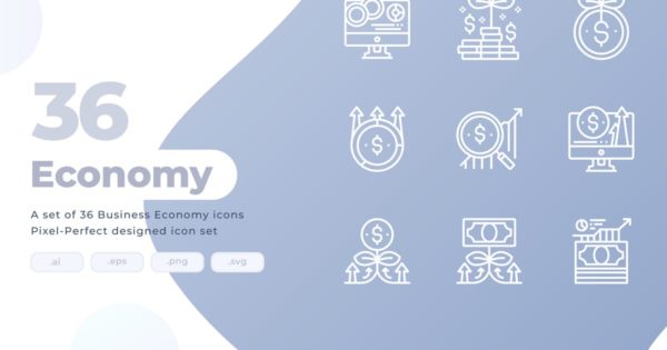 36枚商业和投资主题图标素材 36 Business and Investment icons