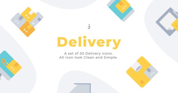 20枚交付物扁平化图标素材 20 Delivery icons – Flat